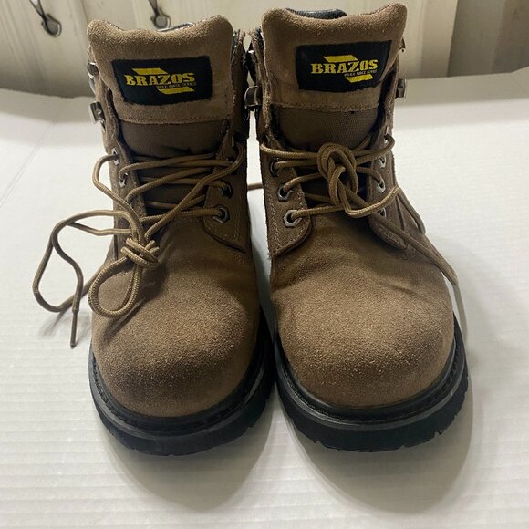Brazos | Steel Toe | Work Boots/Hiking Boots| Tan/Black | Used- Size 7.5 - Picture 1 of 4